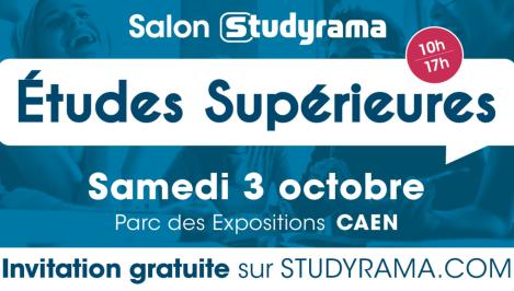 Rendez-vous samedi 3 octobre 2026 à Caen pour le salon Studyrama